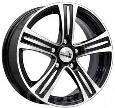 Авто диск Carwel Лада 4x100 R17 литой черный с полировкой et43 d60,1