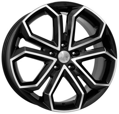 Авто диск K&K Пандора Алмаз Черный 5x120 R19 литой черный с полировкой et45 d64,1