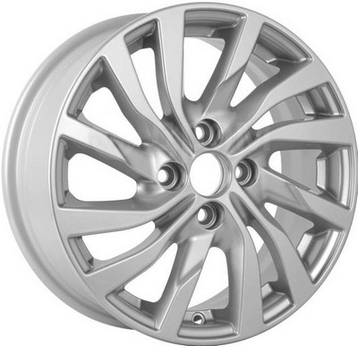 Авто диск K&K Kc882 Сильвер 4x100 R15 литой серебристый et37 d60,1
